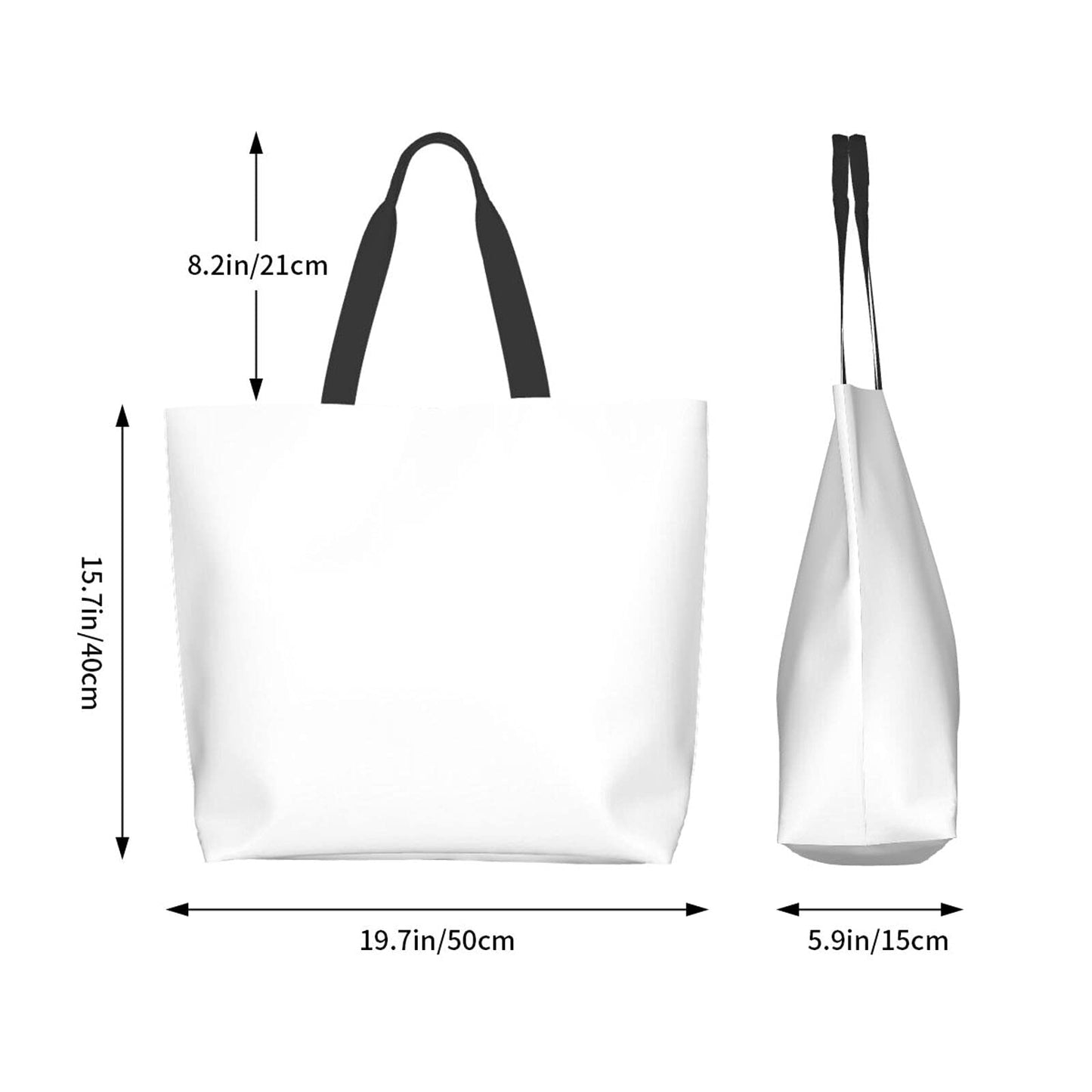 Custom Tote Bag Design Your Own Text/Photo/Logo Printed, Personalized Shoulder Handbag Large Capacity for Men/Women