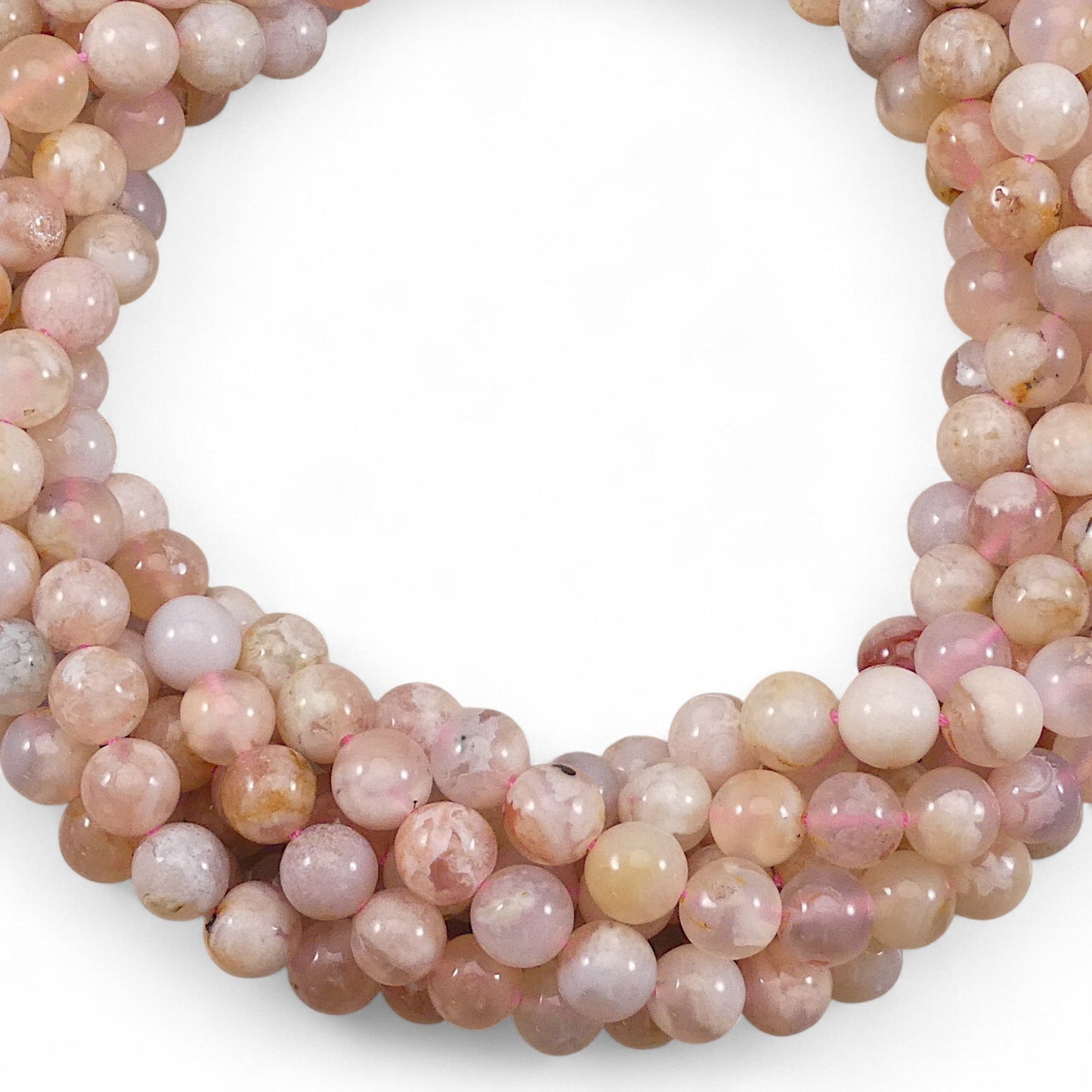 Cherry Blossom Agate, Sakura Agate, Flower Agate Round