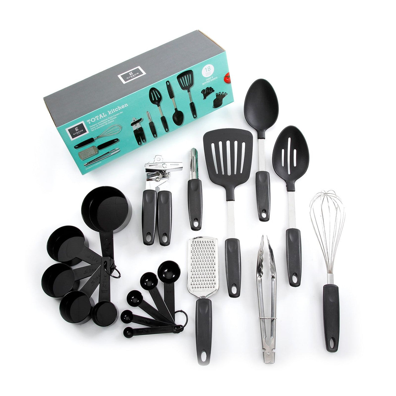 Gibson Home Total Kichen Chefs Better Basics 18-Piece Gadgets and Tools Combo Set-0