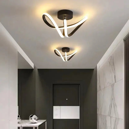Modern LED Ceiling Light with Double Circles for Hallway