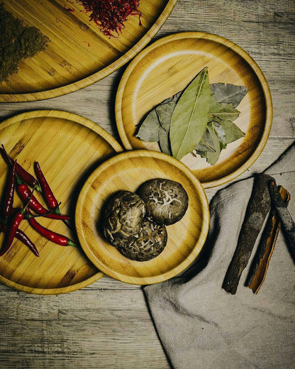 Bamboo Round Plate 6" inch | For Appetizers / Barbecue-4