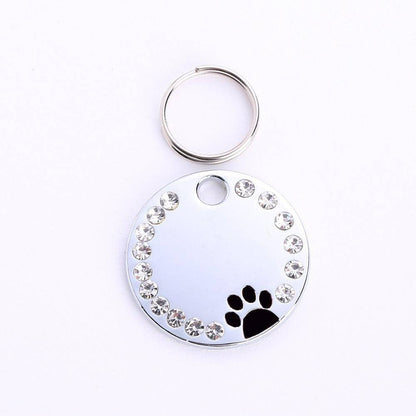 Personalized Round Metal Dog Tag Keychain-7