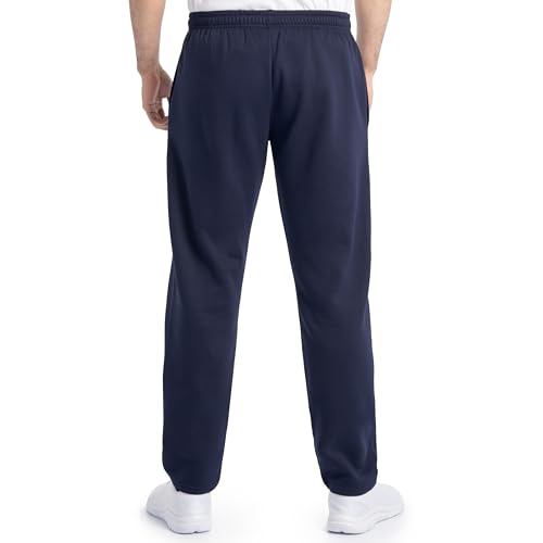 Fruit of the Loom Men's Eversoft Fleece Open Bottom Sweatpants with Pockets, Relaxed Fit, Moisture Wicking, Breathable