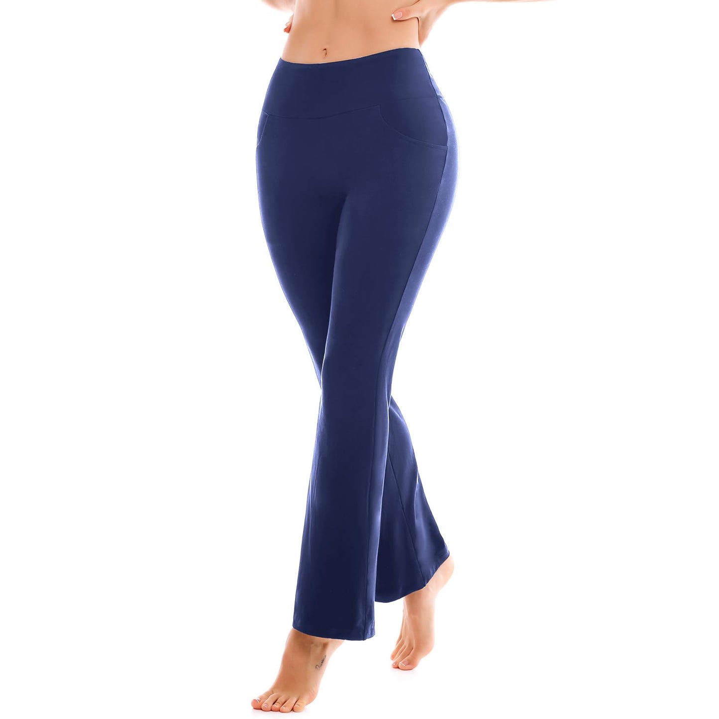 SINOPHANT Flare Leggings for Women with Pockets,High Waisted Tummy Control Bootcut Yoga Pants for Women Soft Bell Bottoms