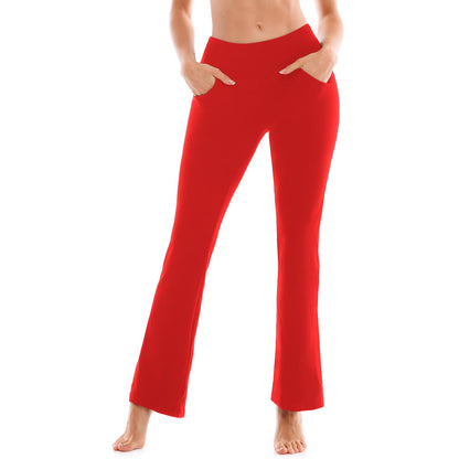 SINOPHANT Flare Leggings for Women with Pockets,High Waisted Tummy Control Bootcut Yoga Pants for Women Soft Bell Bottoms