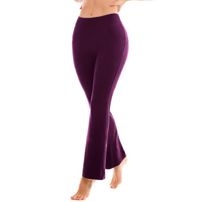 SINOPHANT Flare Leggings for Women with Pockets,High Waisted Tummy Control Bootcut Yoga Pants for Women Soft Bell Bottoms