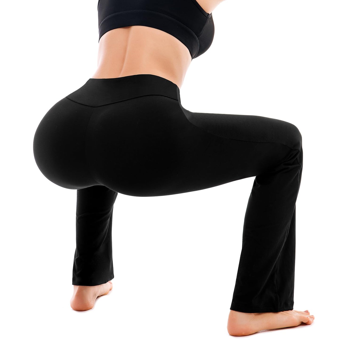 SINOPHANT Flare Leggings for Women with Pockets,High Waisted Tummy Control Bootcut Yoga Pants for Women Soft Bell Bottoms