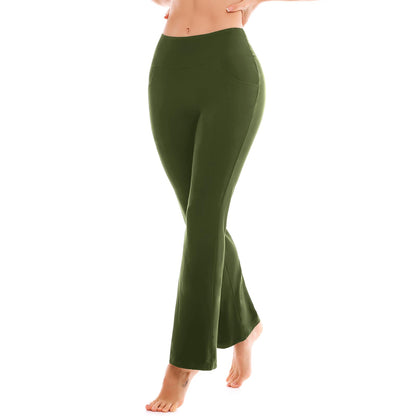 SINOPHANT Flare Leggings for Women with Pockets,High Waisted Tummy Control Bootcut Yoga Pants for Women Soft Bell Bottoms