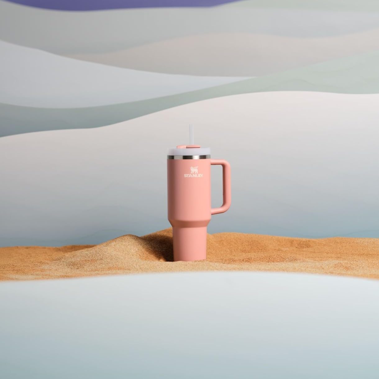 STANLEY Quencher H2.0 Tumbler with Handle and Straw 40 oz | Flowstate 3-Position Lid | Cup Holder Compatible for Travel | Insulated Stainless Steel Cup | BPA-Free | Exclusive Sienna