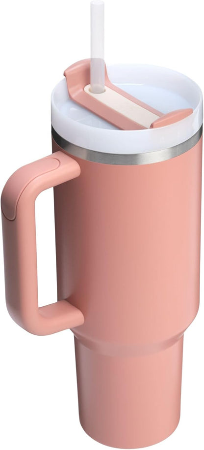 STANLEY Quencher H2.0 Tumbler with Handle and Straw 40 oz | Flowstate 3-Position Lid | Cup Holder Compatible for Travel | Insulated Stainless Steel Cup | BPA-Free | Exclusive Sienna