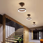 Modern LED Ceiling Light with Double Circles for Hallway