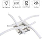 Modern LED Ceiling Light with Double Circles for Hallway