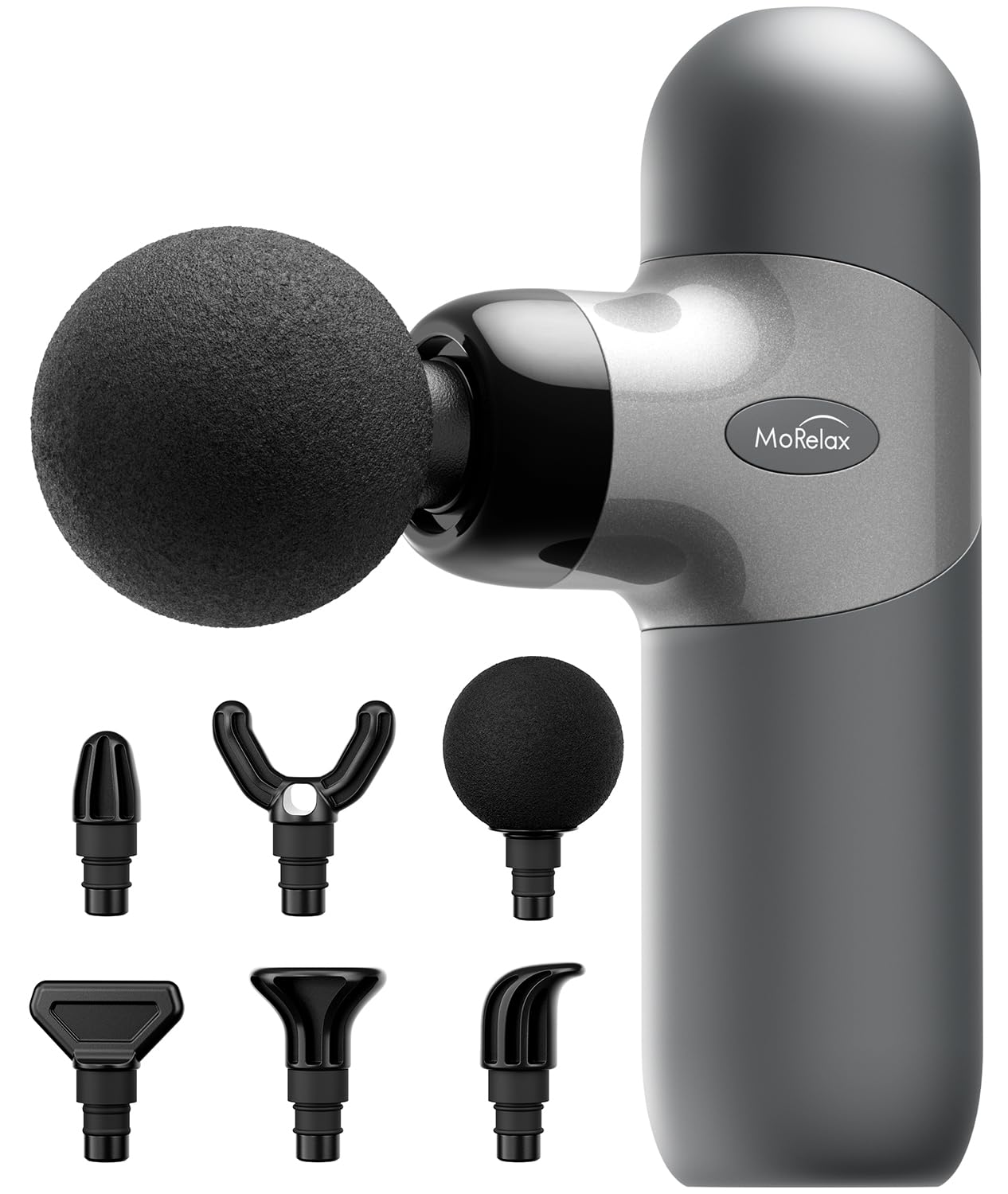 Mini Massage Gun, Percussion Muscle Massager for Back Pain Relief, Compact Sports Travel Massage Gun with 6 Massage Heads 4 Speeds, Gift for Her, Home, Athletes