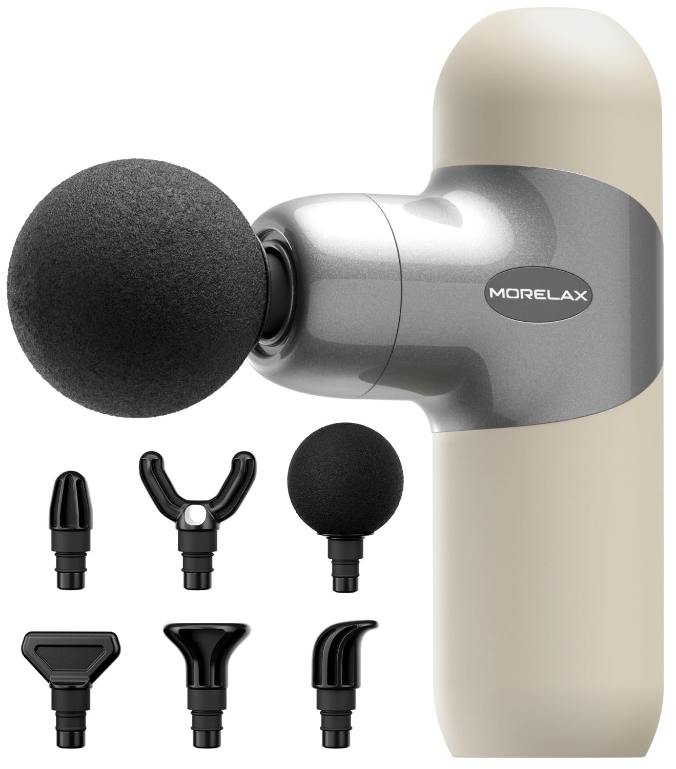 Mini Massage Gun, Percussion Muscle Massager for Back Pain Relief, Compact Sports Travel Massage Gun with 6 Massage Heads 4 Speeds, Gift for Her, Home, Athletes