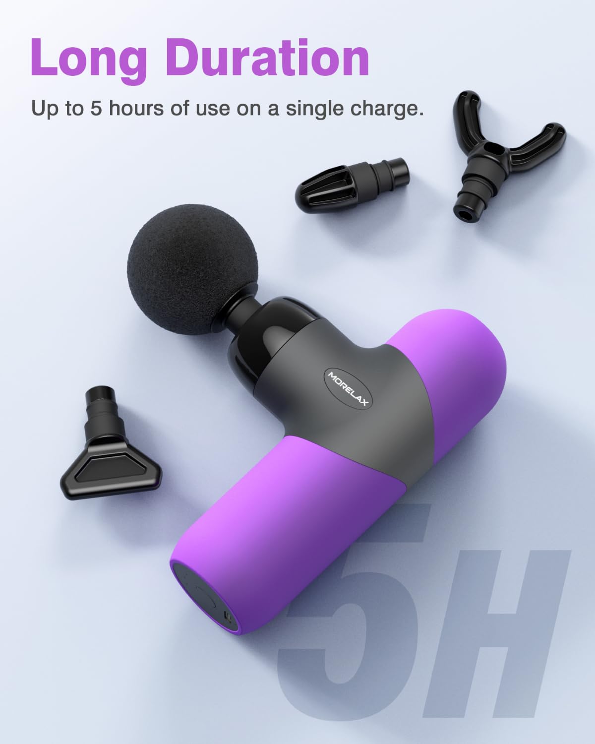 Mini Massage Gun, Percussion Muscle Massager for Back Pain Relief, Compact Sports Travel Massage Gun with 6 Massage Heads 4 Speeds, Gift for Her, Home, Athletes