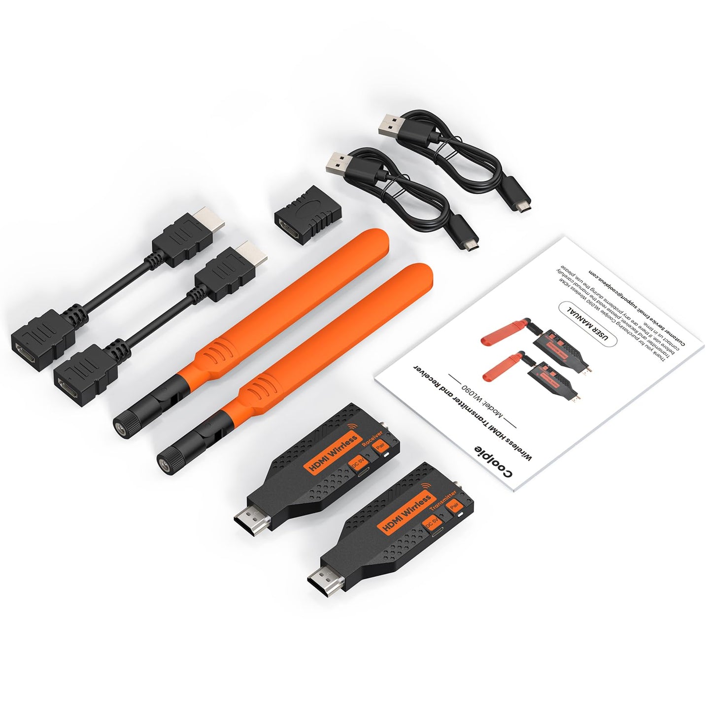 Wireless HDMI Transmitter and Receiver, Long Range 150M/450Ft, 1080P HD Streaming, Plug & Play HDMI Extender for TV, Projector, Laptop, Gaming Console, Ideal for Home, Office, Classroom Use