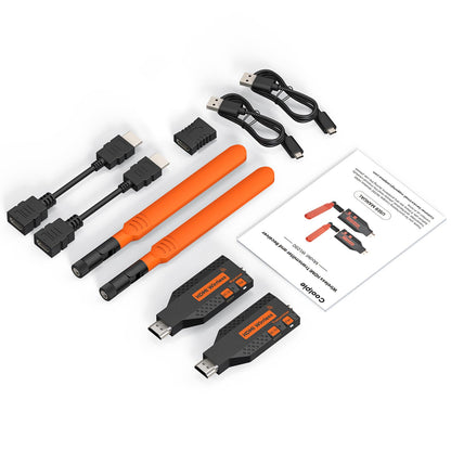 Wireless HDMI Transmitter and Receiver, Long Range 150M/450Ft, 1080P HD Streaming, Plug & Play HDMI Extender for TV, Projector, Laptop, Gaming Console, Ideal for Home, Office, Classroom Use