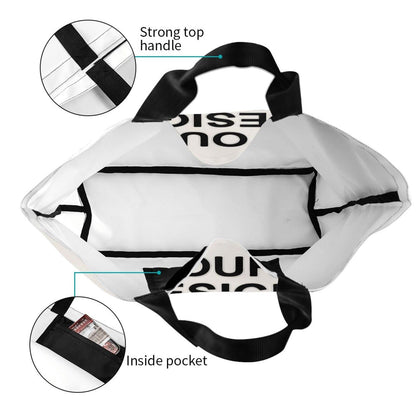 Custom Tote Bag Design Your Own Text/Photo/Logo Printed, Personalized Shoulder Handbag Large Capacity for Men/Women