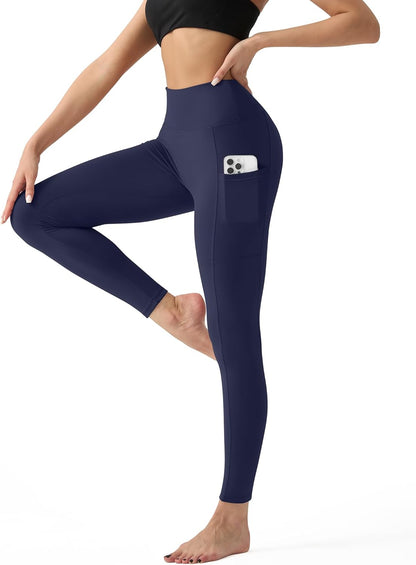 High Waisted Leggings for Women - Tummy Control Yoga Pants for Workout Running Athletic Women's Leggings Plus Size