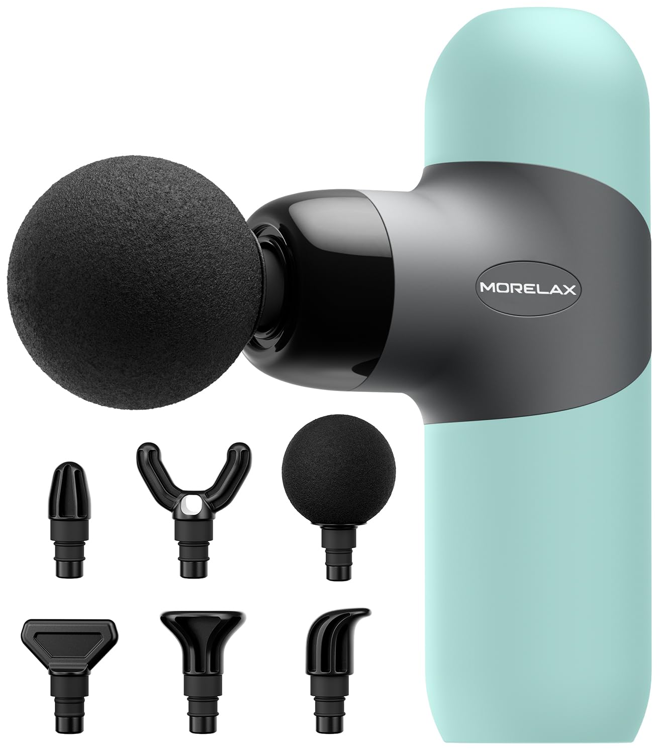 Mini Massage Gun, Percussion Muscle Massager for Back Pain Relief, Compact Sports Travel Massage Gun with 6 Massage Heads 4 Speeds, Gift for Her, Home, Athletes