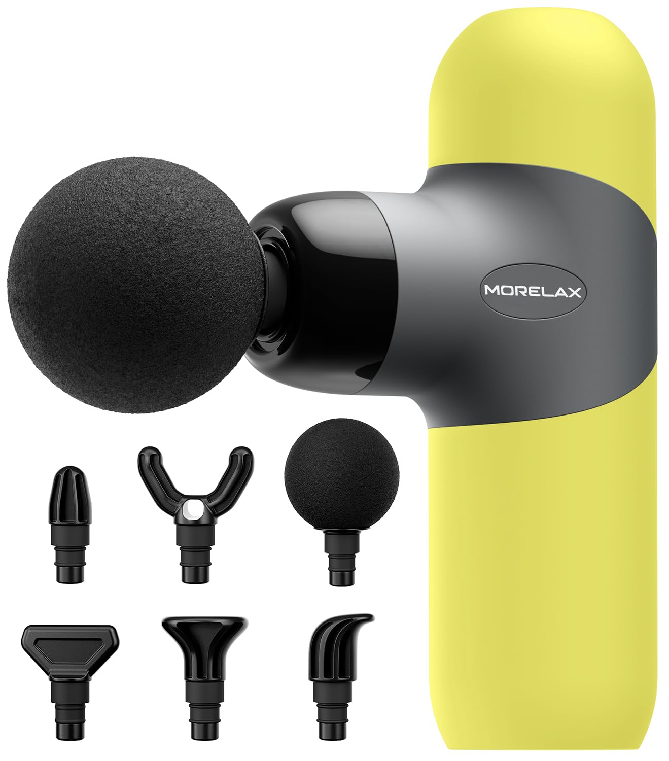 Mini Massage Gun, Percussion Muscle Massager for Back Pain Relief, Compact Sports Travel Massage Gun with 6 Massage Heads 4 Speeds, Gift for Her, Home, Athletes