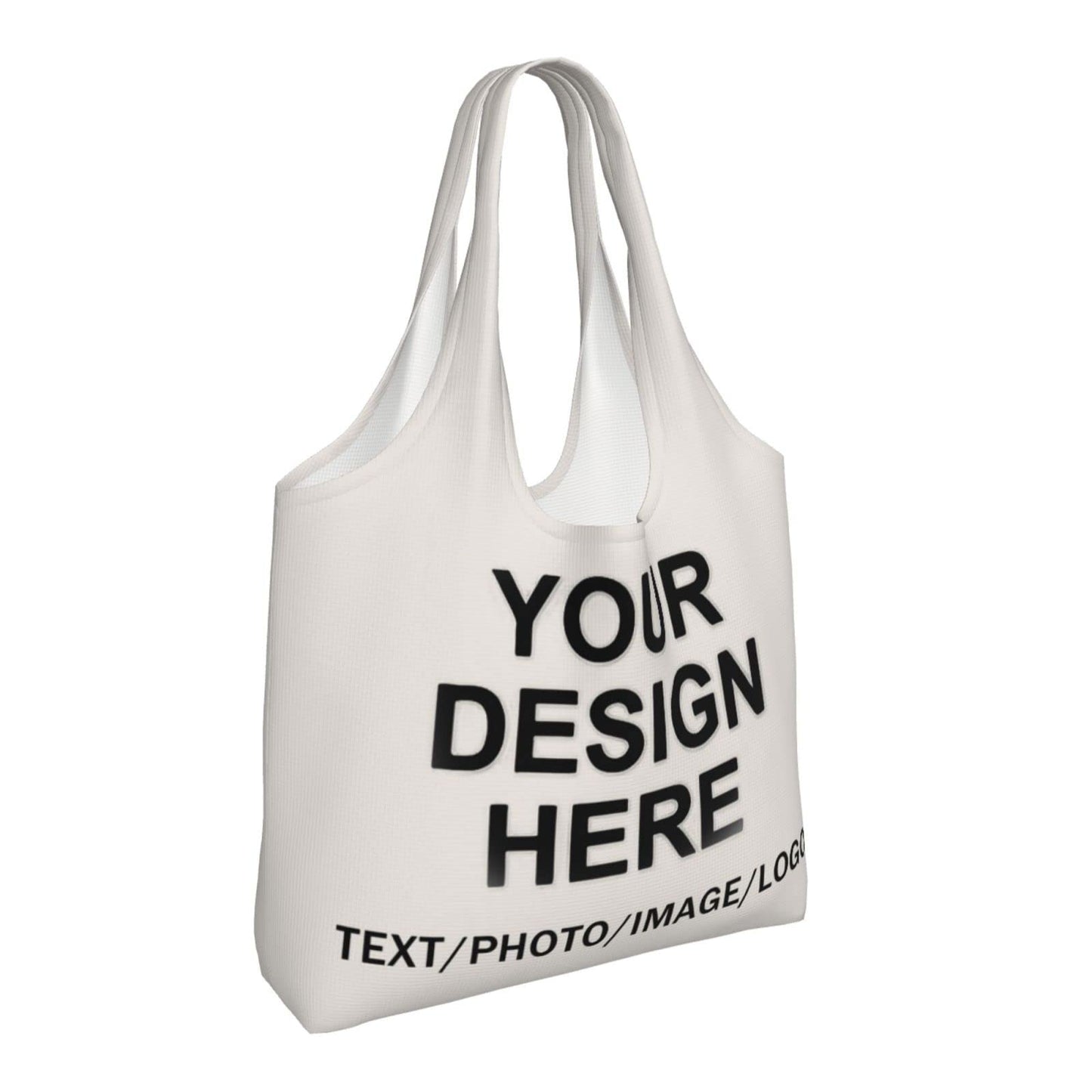 Custom Tote Bag Design Your Own Text/Photo/Logo Printed, Personalized Shoulder Handbag Large Capacity for Men/Women