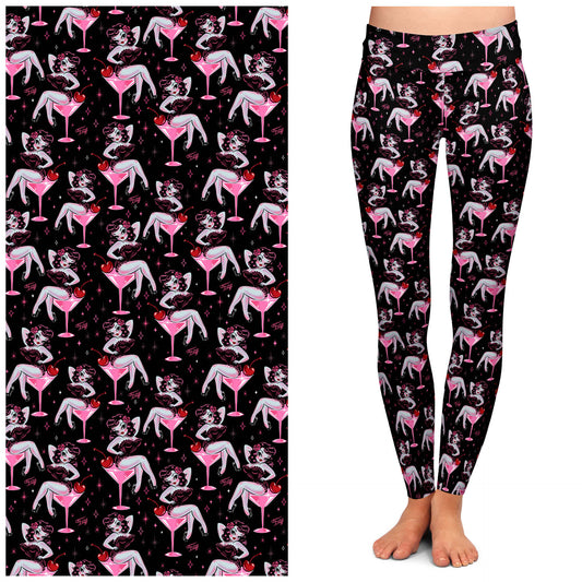 "Cocktail Crush" Leggings by Miss Fluff x Lipstick & Chrome-0