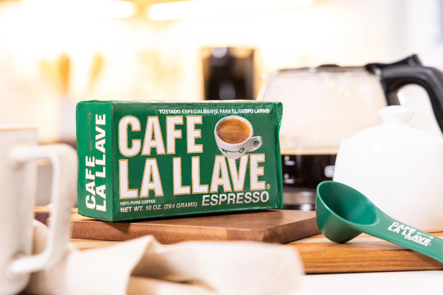 Cafe La Llave Dark Roast Ground Espresso Coffee, 8.8 oz Brick (Pack of 12) – Bold Cuban-Style Blend for Moka Pot, Espresso, or Drip – Strong, Rich Flavor
