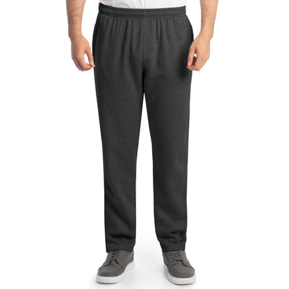 Fruit of the Loom Men's Eversoft Fleece Open Bottom Sweatpants with Pockets, Relaxed Fit, Moisture Wicking, Breathable