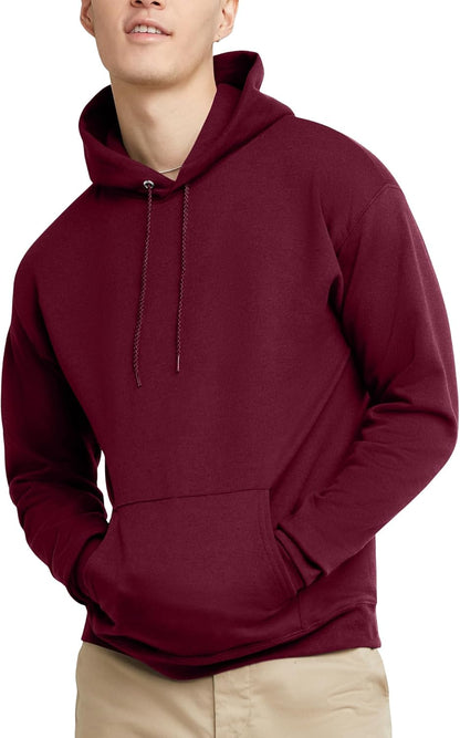 Hanes EcoSmart Hoodie, Midweight Fleece, Pullover Hooded Sweatshirt for Men