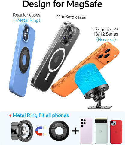 Kaistyle for Magsafe Car Mount【20 Strong Magnets】Magnetic Phone Holder for Car Phone Holder Mount Dash Mounted Holders Cell Phone Holders for Your Car Accessories for Women Men for iPhone 17 16 15 14