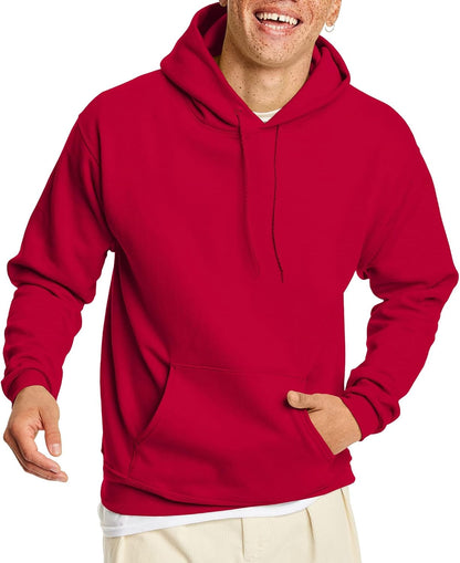 Hanes EcoSmart Hoodie, Midweight Fleece, Pullover Hooded Sweatshirt for Men
