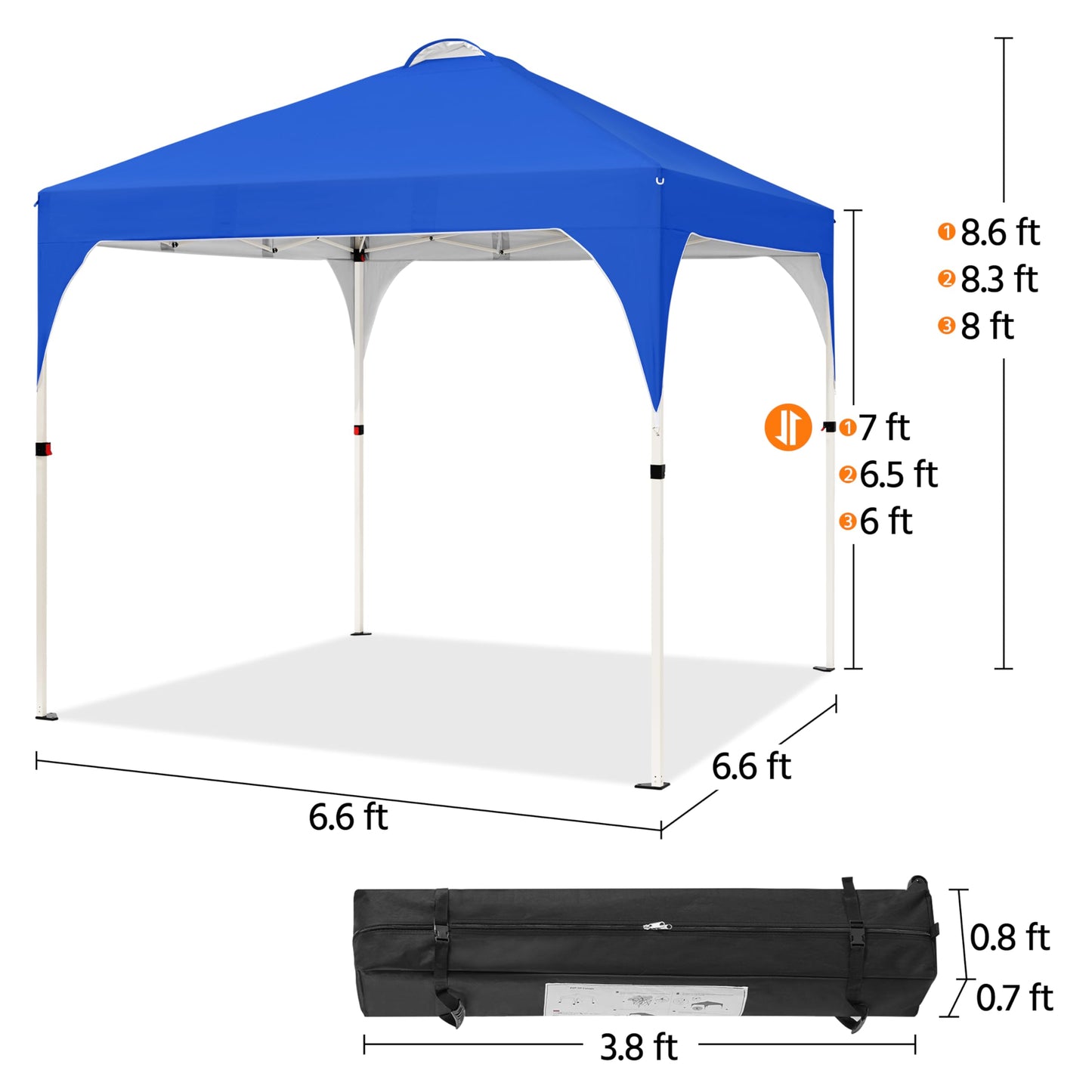 Yaheetech 10x10 Pop Up Canopy Tent with Vent, Easy Set Up Tent, Instant Sun Shelter Canopy with Wheeled Bag, 4 Sandbags, 12 Stakes & 4 Ropes, for Parties, Beach, Outdoor, White