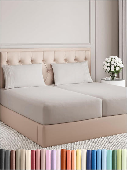 Queen Size 4 Piece Sheet Set - Comfy Breathable & Cooling Bed Sheets Set - Hotel Luxury Bedding for Women, Men, Kids & Teens - Deep Pockets, Easy Secure Fit, Soft and Wrinkle Free - Oeko-Tex - White