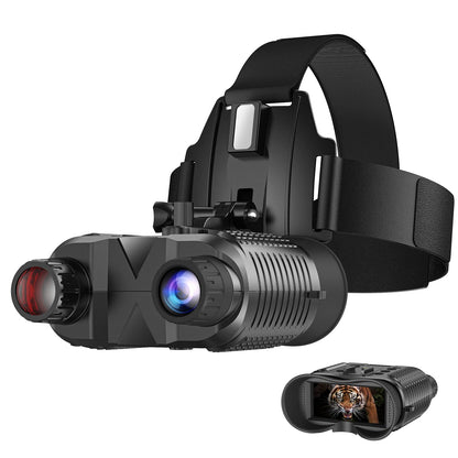 Head-Mounted Night Vision Goggles - Rechargeable Hands Free Night Vision Binoculars Goggles,1312FT Digital Infrared Viewing for Adults,Include 32GB SD Card,8X Digital Zoom