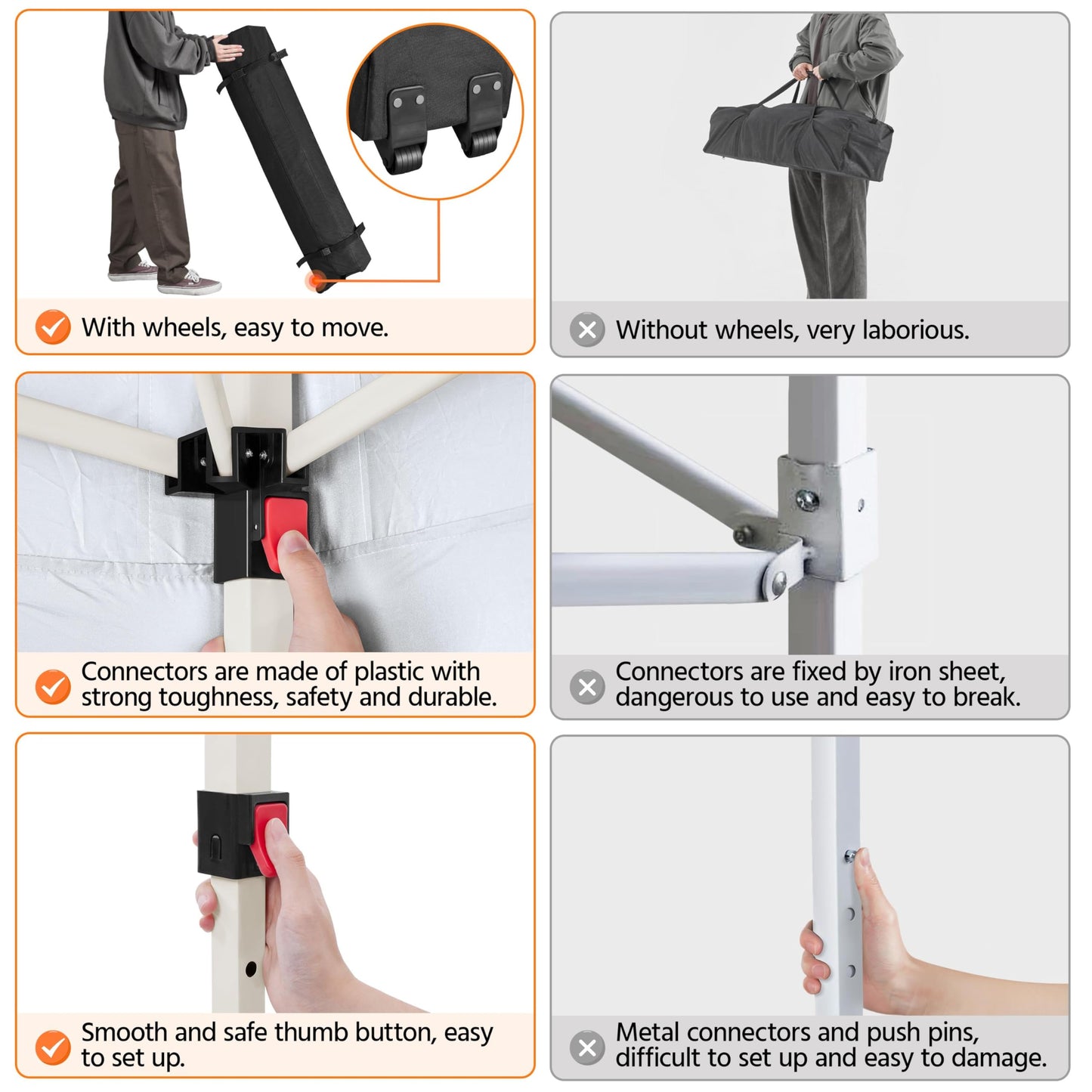 Yaheetech 10x10 Pop Up Canopy Tent with Vent, Easy Set Up Tent, Instant Sun Shelter Canopy with Wheeled Bag, 4 Sandbags, 12 Stakes & 4 Ropes, for Parties, Beach, Outdoor, White