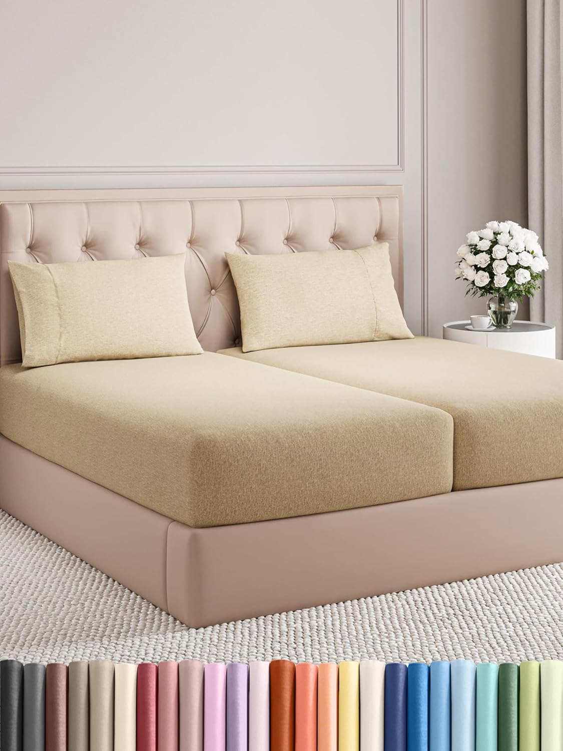 Queen Size 4 Piece Sheet Set - Comfy Breathable & Cooling Bed Sheets Set - Hotel Luxury Bedding for Women, Men, Kids & Teens - Deep Pockets, Easy Secure Fit, Soft and Wrinkle Free - Oeko-Tex - White