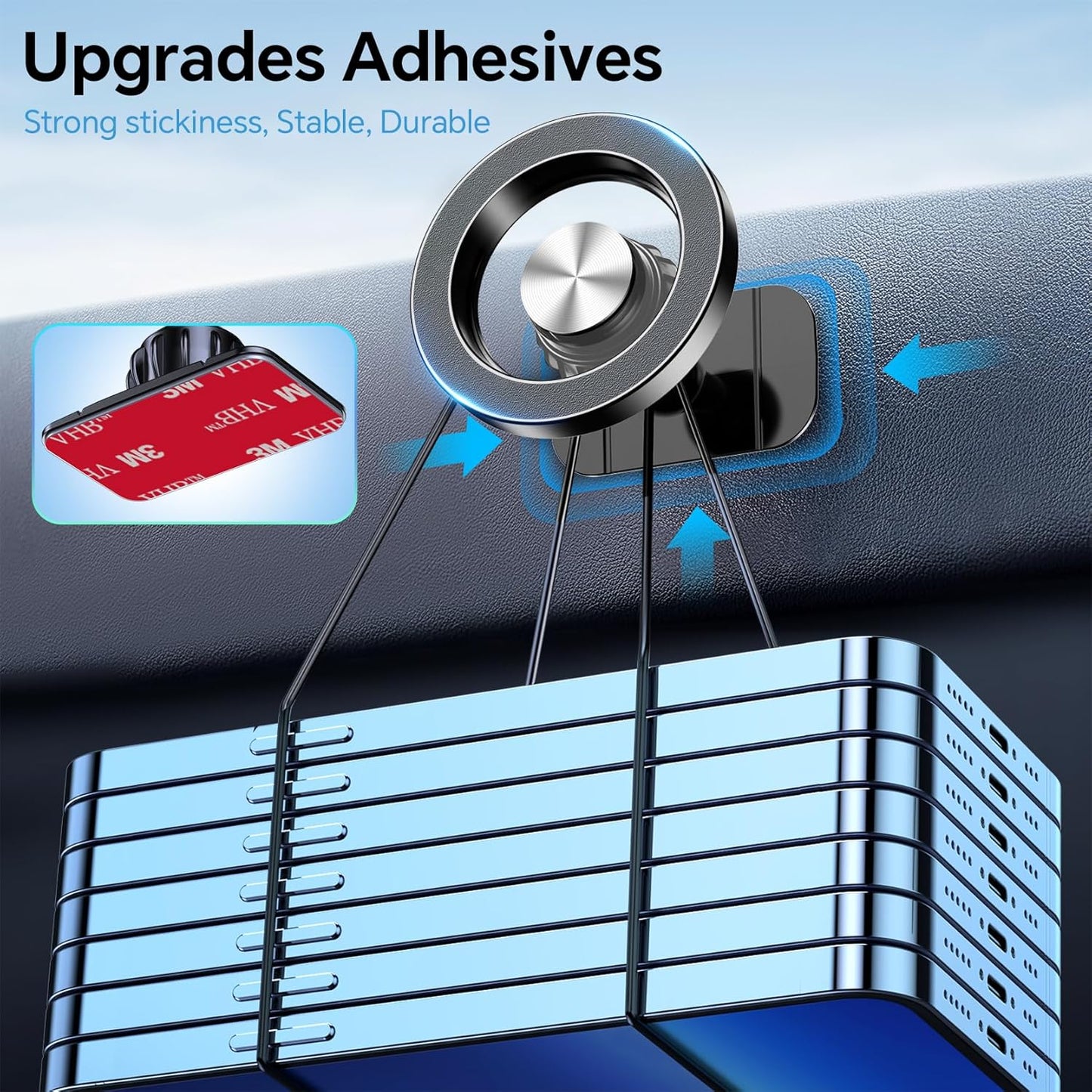 Kaistyle for Magsafe Car Mount【20 Strong Magnets】Magnetic Phone Holder for Car Phone Holder Mount Dash Mounted Holders Cell Phone Holders for Your Car Accessories for Women Men for iPhone 17 16 15 14