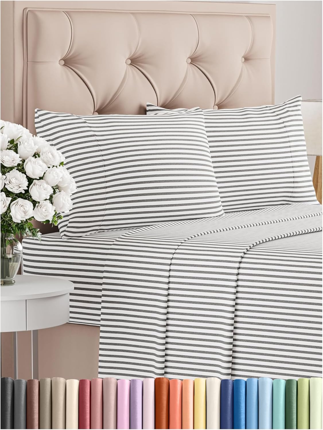 Queen Size 4 Piece Sheet Set - Comfy Breathable & Cooling Bed Sheets Set - Hotel Luxury Bedding for Women, Men, Kids & Teens - Deep Pockets, Easy Secure Fit, Soft and Wrinkle Free - Oeko-Tex - White