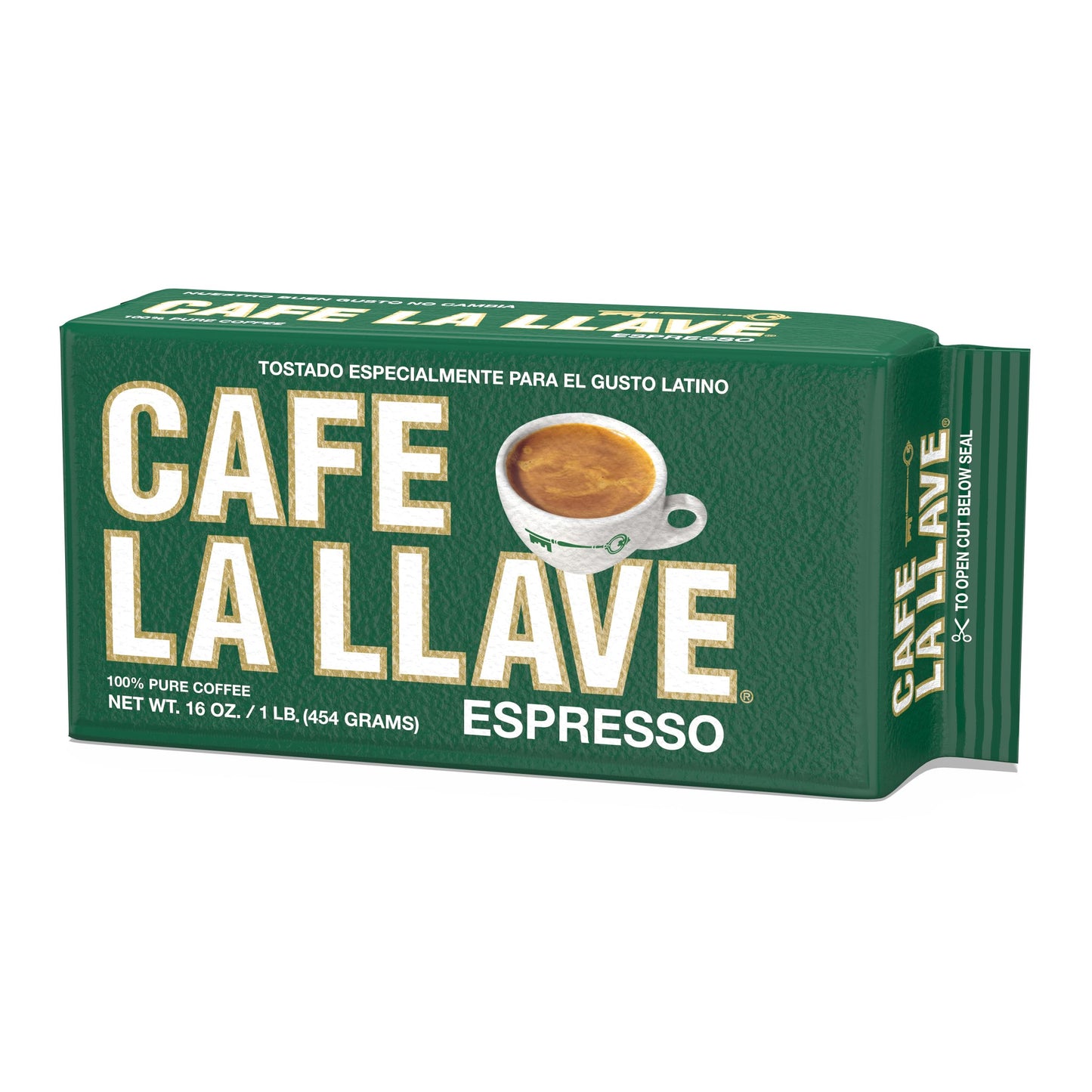 Cafe La Llave Dark Roast Ground Espresso Coffee, 8.8 oz Brick (Pack of 12) – Bold Cuban-Style Blend for Moka Pot, Espresso, or Drip – Strong, Rich Flavor