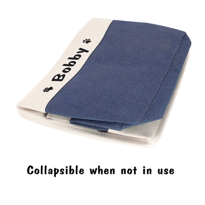 PET ARTIST Collapsible Dog Toy Storage Basket Bin with Personalized Pet's Name - Rectangular Box Chest Organizer for Clothing, Apparel & Accessories