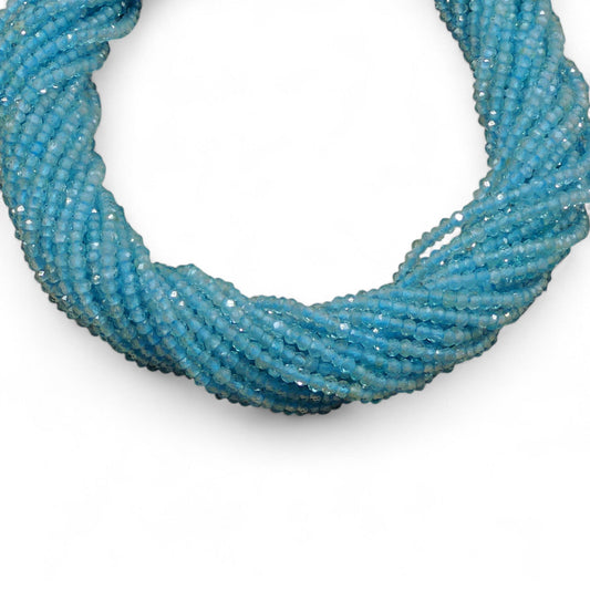 Apatite Micro Faceted Rondelle 2.5-3mm