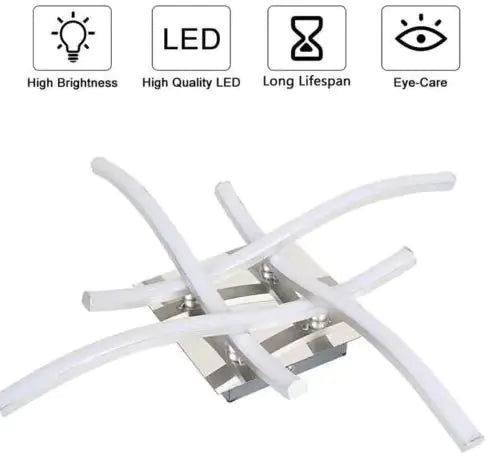 Modern LED Ceiling Light with Double Circles for Hallway