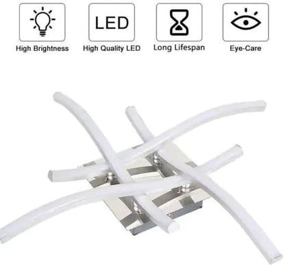 Modern LED Ceiling Light with Double Circles for Hallway
