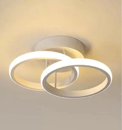 Modern LED Ceiling Light with Double Circles for Hallway