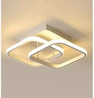 Modern LED Ceiling Light with Double Circles for Hallway