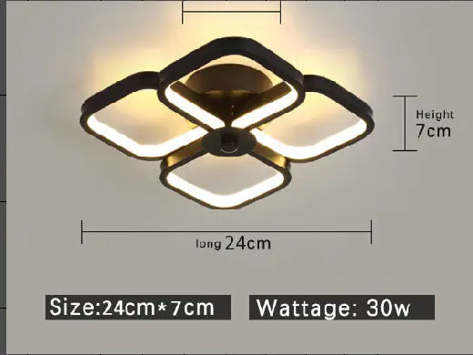 Modern LED Ceiling Light with Double Circles for Hallway