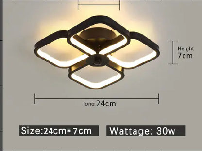 Modern LED Ceiling Light with Double Circles for Hallway