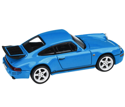 1987 RUF CTR Racing Blue 1/64 Diecast Model Car by Paragon Models-1