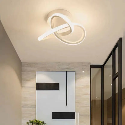 Modern LED Ceiling Light with Double Circles for Hallway